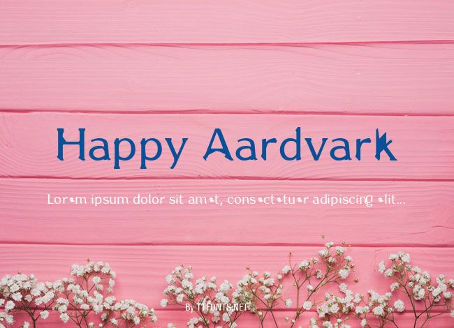 Happy Aardvark example